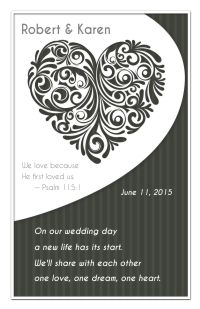 Wedding Program Cover Template 6F - Version 2